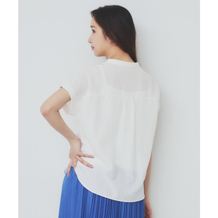 ダブルポケットスキッパーブラウス【洗濯機洗い可/イージーアイロン】 | index | 詳細画像9 