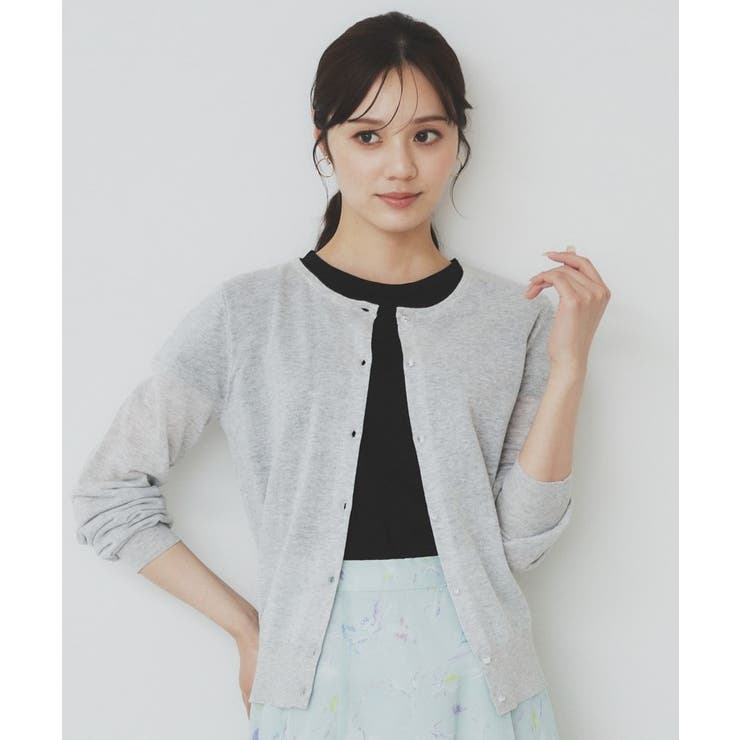 《7色展開 XS LLサイズ》ビジューボタンクルーネックカーディガン【洗濯機洗い… | index | 詳細画像5 