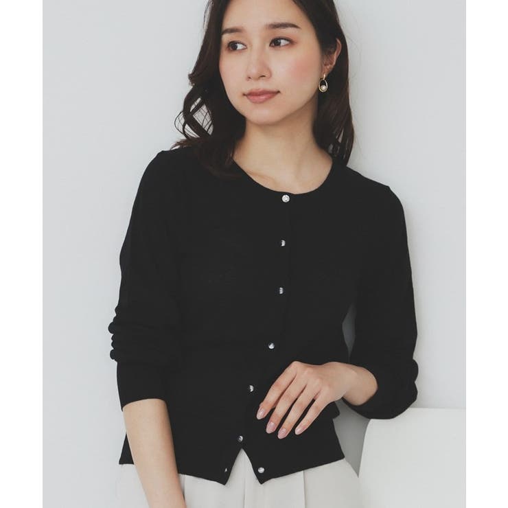 《7色展開 XS LLサイズ》ビジューボタンクルーネックカーディガン【洗濯機洗い… | index | 詳細画像9 