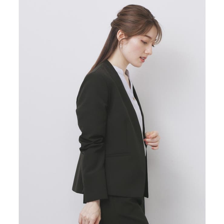 ストレッチノーカラージャケット セットアップ対応 | index | 詳細画像2