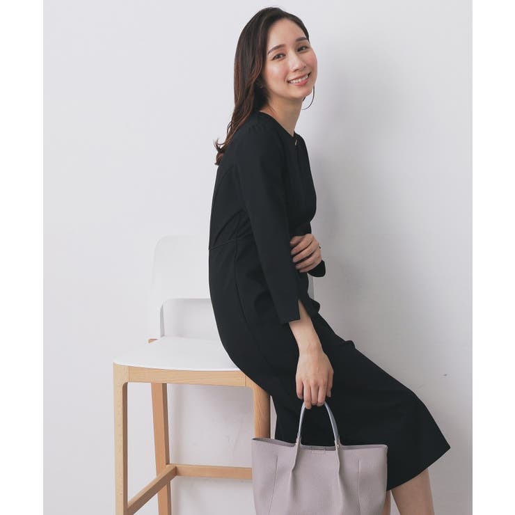 ストレッチキーネックワンピース【洗濯機OK/イージーアイロン】 | index | 詳細画像1 