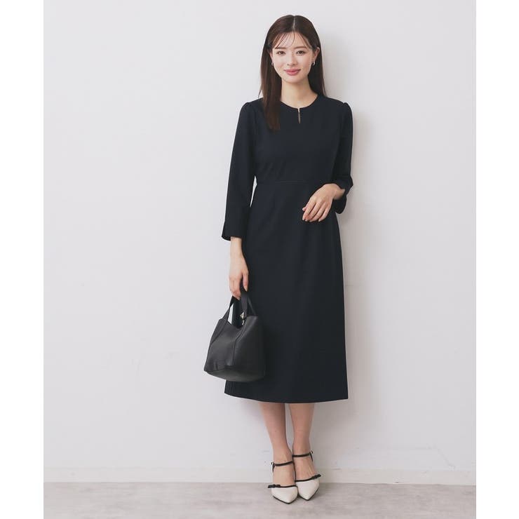 ストレッチキーネックワンピース【洗濯機OK/イージーアイロン】 | index | 詳細画像6 
