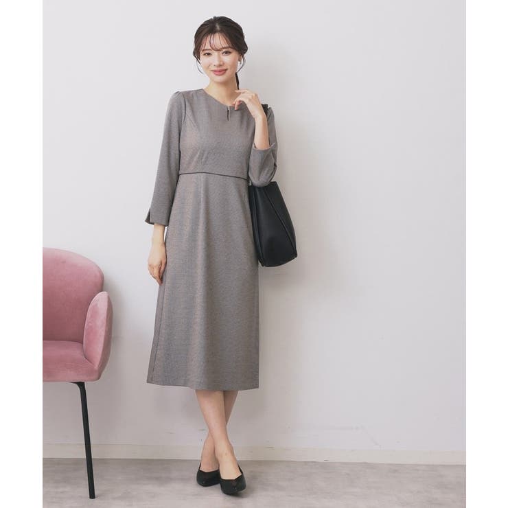 ストレッチキーネックワンピース【洗濯機OK/イージーアイロン】 | index | 詳細画像18 