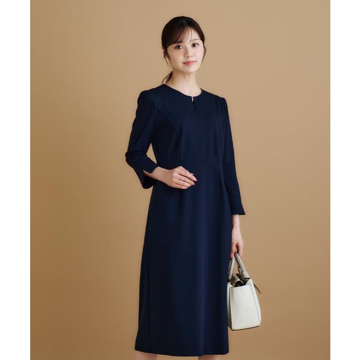 ストレッチキーネックワンピース【洗濯機OK/イージーアイロン】 | index | 詳細画像8 