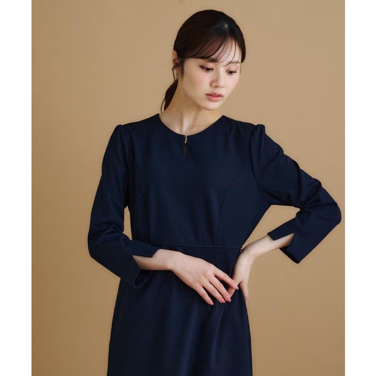 ストレッチキーネックワンピース【洗濯機OK/イージーアイロン】 | index | 詳細画像11 