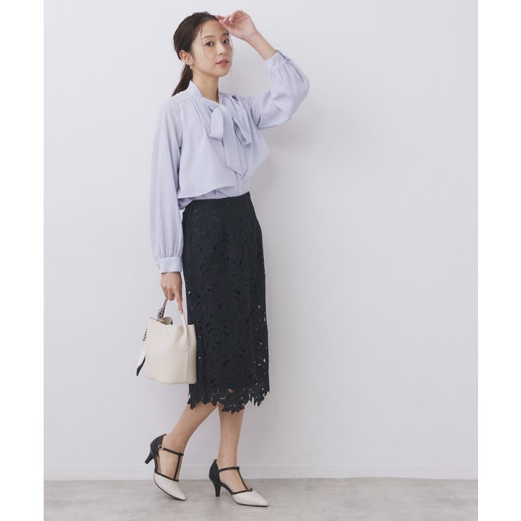 アシンメトリーレイヤードボウタイブラウス【洗濯機OK イージーアイロン 防シワ】… | index | 詳細画像25 