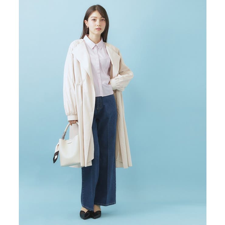 ヴィンテージクロスノーカラーロング【洗濯機OK／イージーアイロン／ストレッチ】 | index | 詳細画像6 