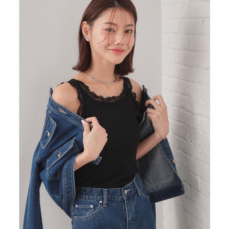 ブラック(019) | 前後2way丸胴レースタンクラメアソート【洗濯機OK】 | index