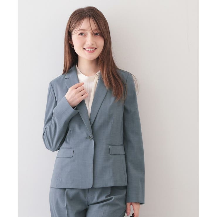 チャコールグレー(013) | ストレッチテーラードジャケット セットアップ対応可【洗濯機OK 接触冷感 | index