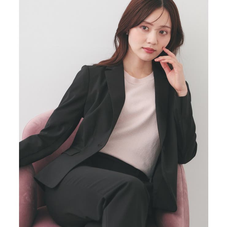 ブラック(019) | ストレッチテーラードジャケット セットアップ対応可【洗濯機OK 接触冷感 | index