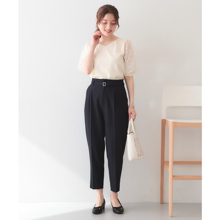 美脚見えストレッチテーパードパンツ【吸水速乾 防シワ 洗濯機OK】《XS～3L》 | index | 詳細画像25 