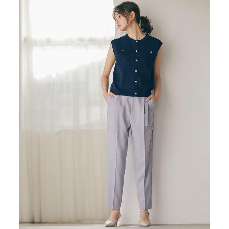 美脚見えストレッチテーパードパンツ【吸水速乾 防シワ 洗濯機OK】《XS～3L》 | index | 詳細画像39 