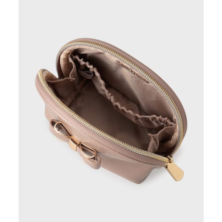 リボンモチーフ付きシェル型ポーチ | index | 詳細画像4