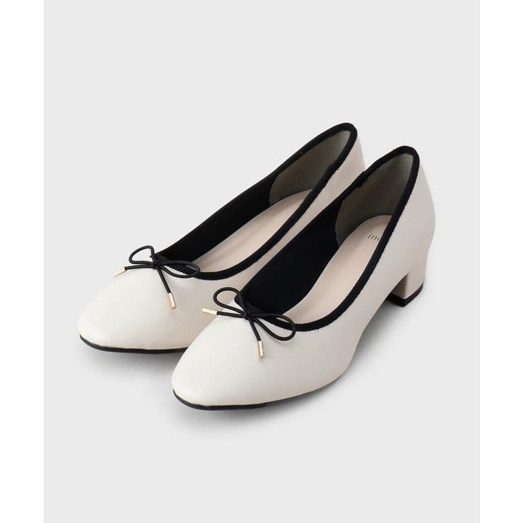 アイボリー(504) | ラウンドトゥヒールバレエシューズ | index