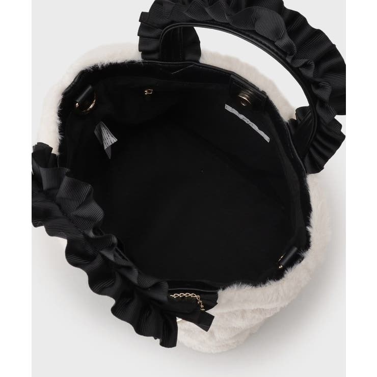 フリルハンドル フェイクファーミドルトートバッグ | index | 詳細画像15 