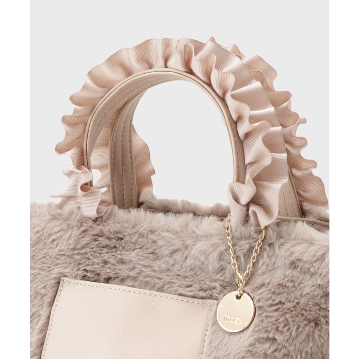 フリルハンドル フェイクファーミドルトートバッグ | index | 詳細画像21 