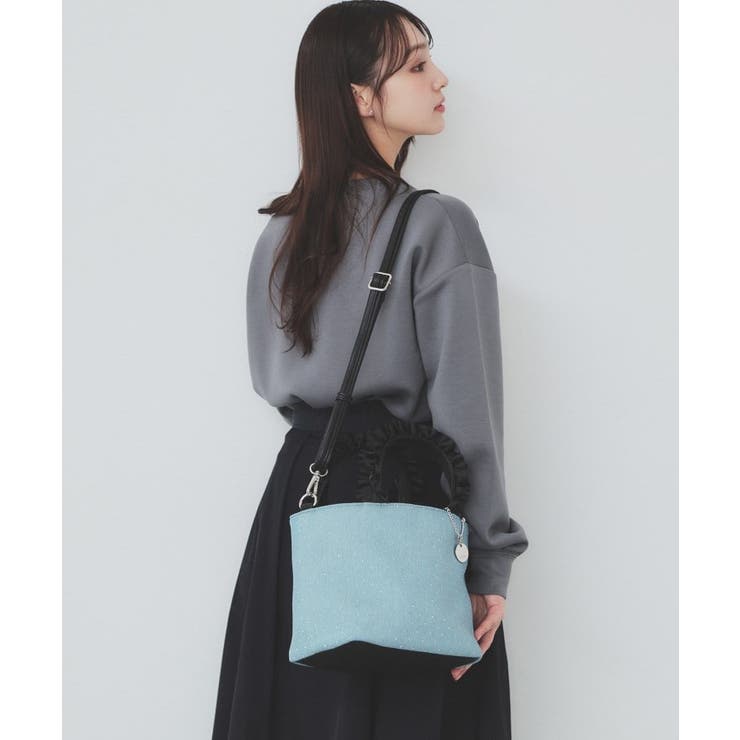 【2WAY】ラインストーン持ち手フリルバッグ | index | 詳細画像4 