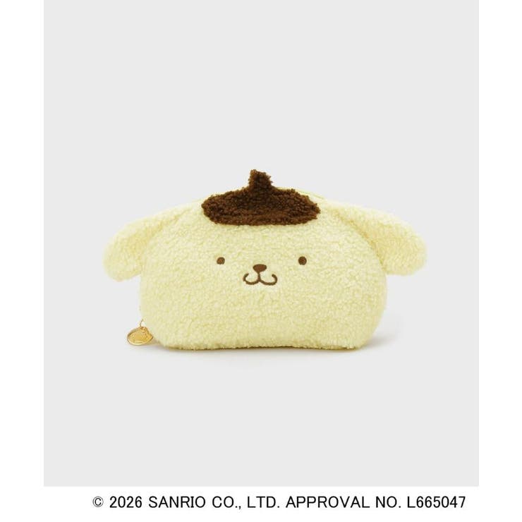 イエロー(032) | ◆【ポムポムプリン】ふわふわフェイスポーチ | index