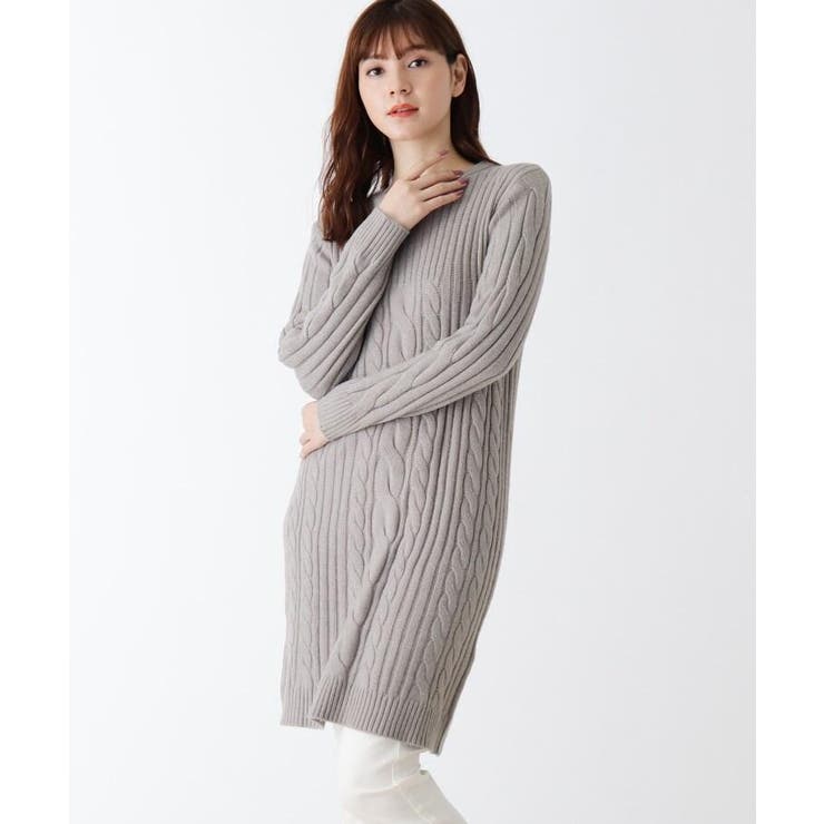M 3l 洗濯機で洗えて毛玉になりにくい ケーブルニットワンピース 品番 Wrdw Shoo La Rue のレディースファッション通販 Shoplist ショップリスト