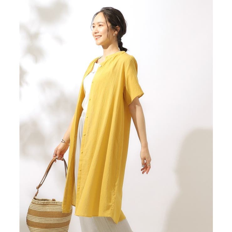 【洗える】ふんわり さらさら コットンシフォン シャツワンピース | SHOO・LA・RUE | 詳細画像22 