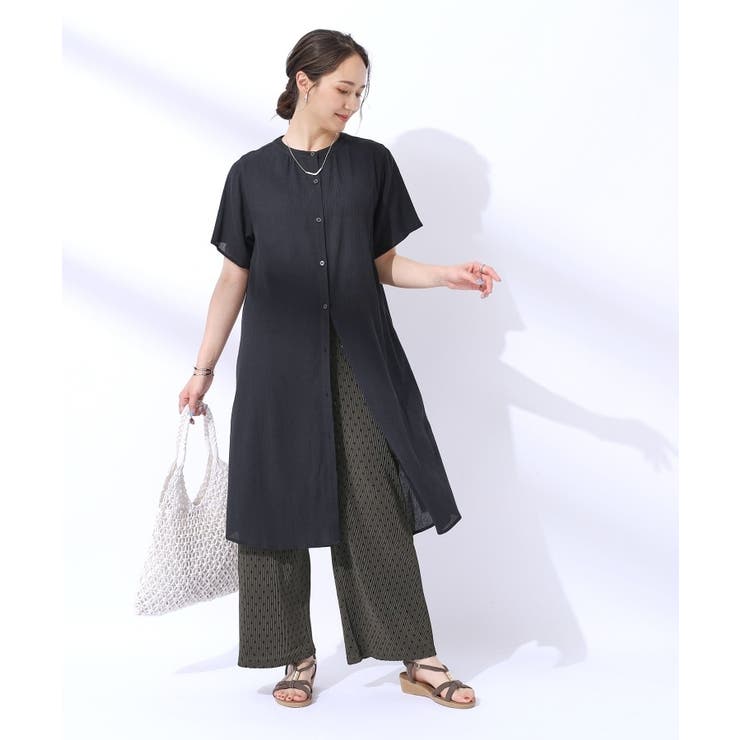 【洗える】ふんわり さらさら コットンシフォン シャツワンピース | SHOO・LA・RUE | 詳細画像33 