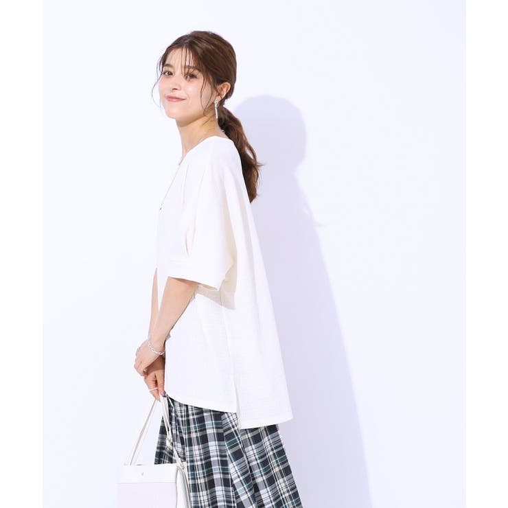 【涼やかリラクシー】アウトで決まる 5分袖ドルマントップス | SHOO・LA・RUE | 詳細画像10 