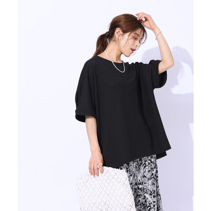 【涼やかリラクシー】アウトで決まる 5分袖ドルマントップス | SHOO・LA・RUE | 詳細画像1 