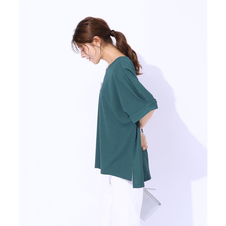 【涼やかリラクシー】アウトで決まる 5分袖ドルマントップス | SHOO・LA・RUE | 詳細画像3 