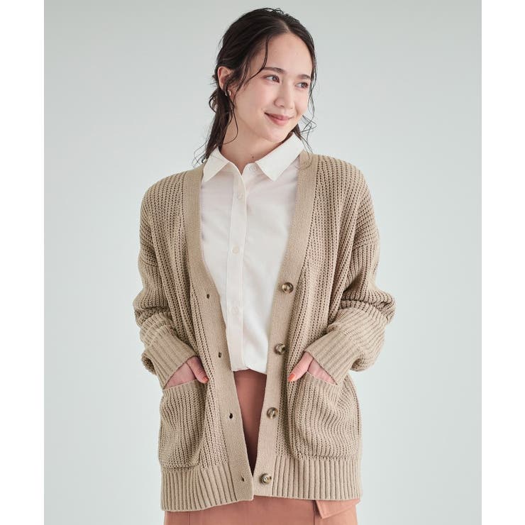 高レビュー/洗える】ポケット付きが嬉しい ざっくり編み  Vネックカーディガン[品番：WRDW0206308]｜SHOO・LA・RUE（シューラルー）のレディースファッション通販｜SHOPLIST（ショップリスト）