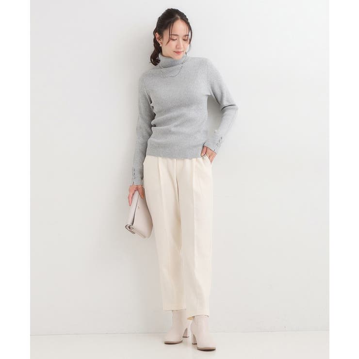 【絶妙なゆるピタ 洗濯機可】ちくちくしにくい リブタートルネック | SHOO・LA・RUE | 詳細画像15 