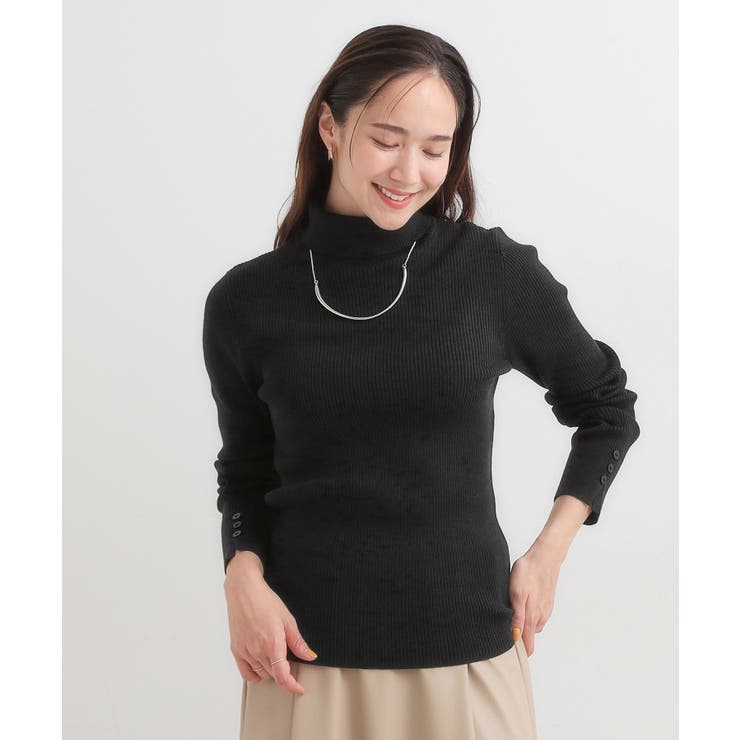 【絶妙なゆるピタ 洗濯機可】ちくちくしにくい リブタートルネック | SHOO・LA・RUE | 詳細画像21 