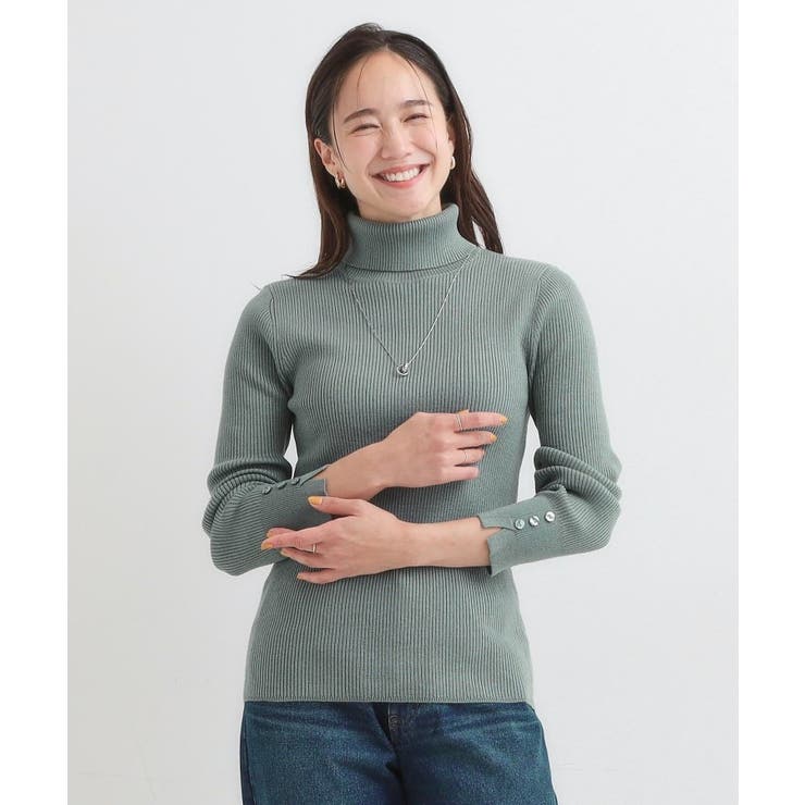 【絶妙なゆるピタ 洗濯機可】ちくちくしにくい リブタートルネック | SHOO・LA・RUE | 詳細画像26 
