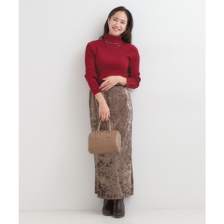 【絶妙なゆるピタ 洗濯機可】ちくちくしにくい リブタートルネック | SHOO・LA・RUE | 詳細画像31 