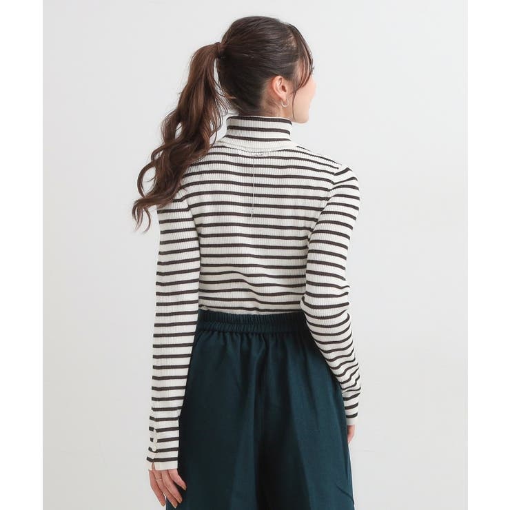 【絶妙なゆるピタ 洗濯機可】ちくちくしにくい リブタートルネック | SHOO・LA・RUE | 詳細画像2 