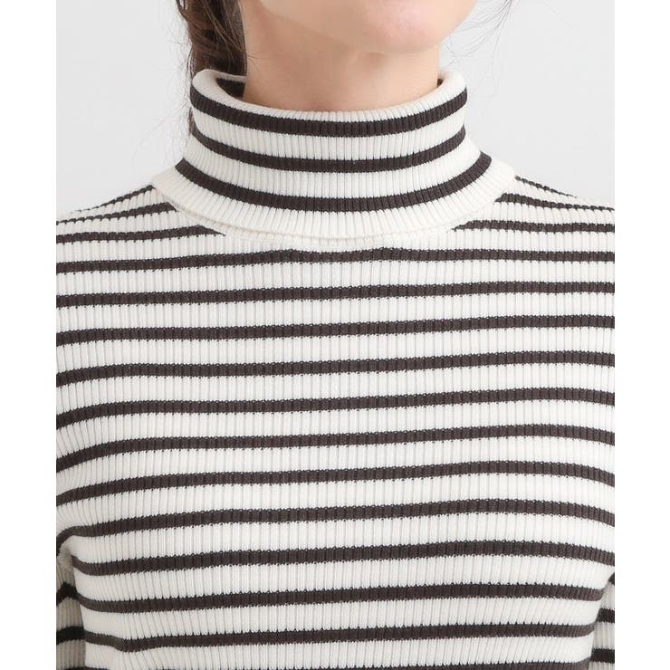 【絶妙なゆるピタ 洗濯機可】ちくちくしにくい リブタートルネック | SHOO・LA・RUE | 詳細画像40 