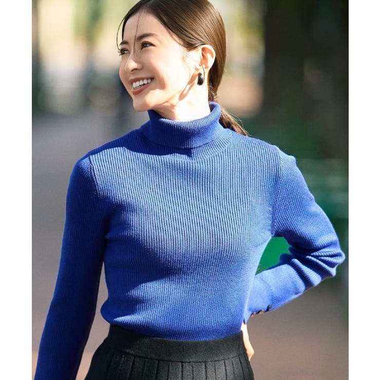 【絶妙なゆるピタ 洗濯機可】ちくちくしにくい リブタートルネック | SHOO・LA・RUE | 詳細画像46 