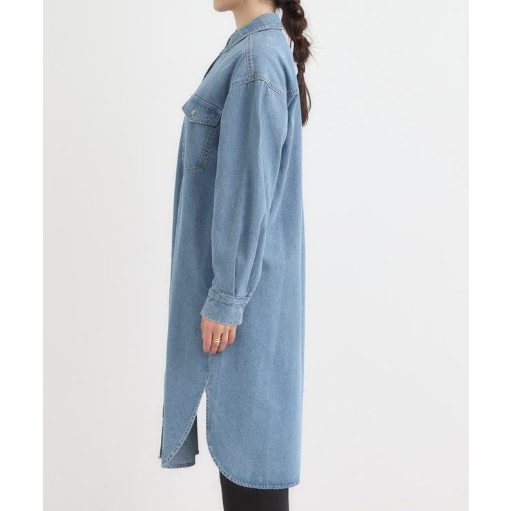 【S-LL】ロングシーズン活躍 デニムシャツワンピース | SHOO・LA・RUE | 詳細画像14 