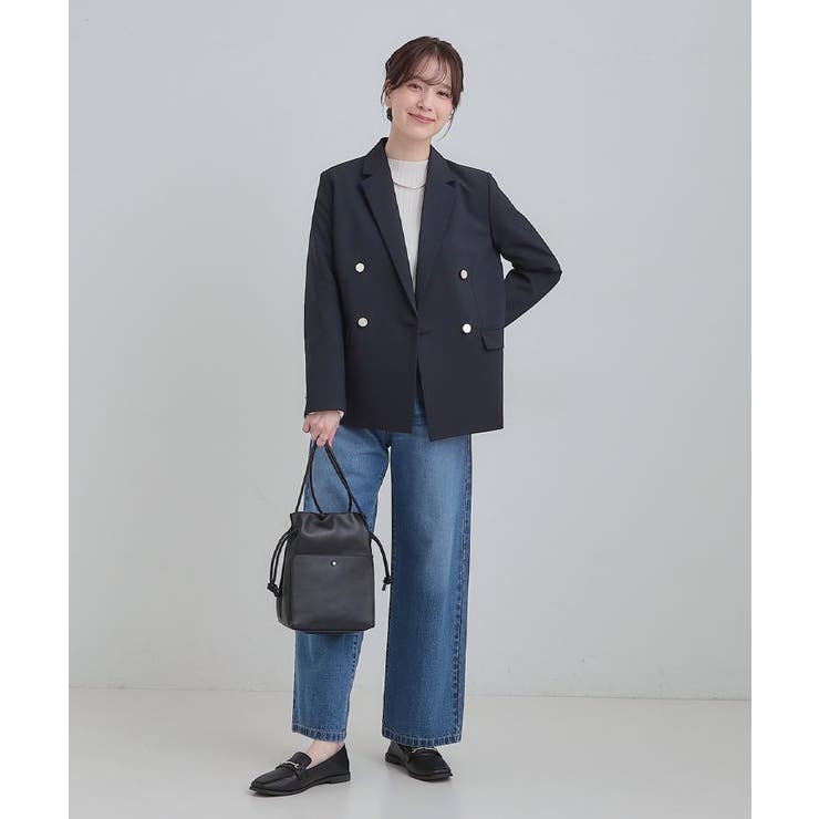 【S-LL】脚のラインを拾いにくい デニムワイドパンツ | SHOO・LA・RUE | 詳細画像26 