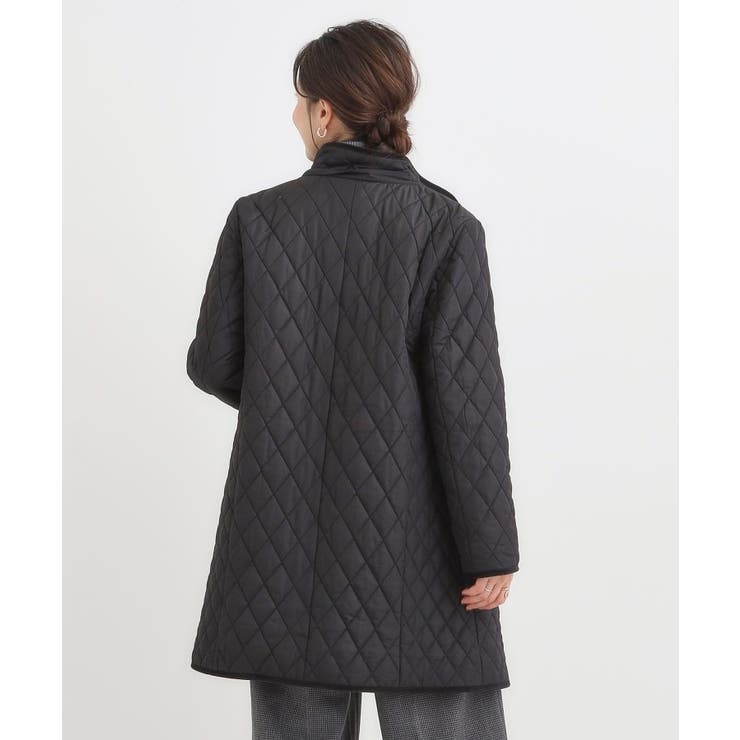 自然にくびれる あったかダイヤ柄キルトコート | SHOO・LA・RUE | 詳細画像12 