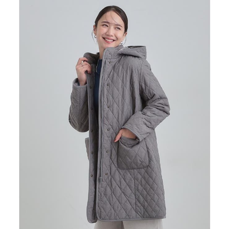 自然にくびれる あったかダイヤ柄キルトコート | SHOO・LA・RUE | 詳細画像2 