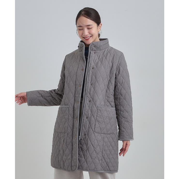 自然にくびれる あったかダイヤ柄キルトコート | SHOO・LA・RUE | 詳細画像4 