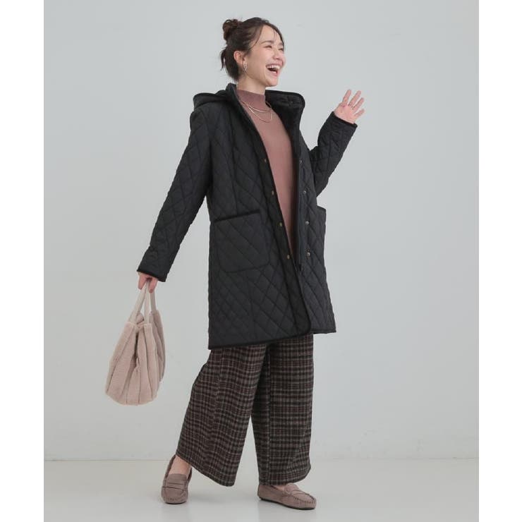 自然にくびれる あったかダイヤ柄キルトコート | SHOO・LA・RUE | 詳細画像39 