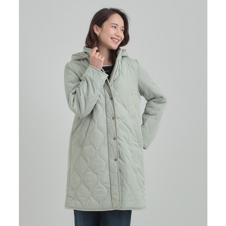 【撥水/フード取り外し可】冬に嬉しいこだわり満載 ひょうたん柄キルトコート | SHOO・LA・RUE | 詳細画像8 