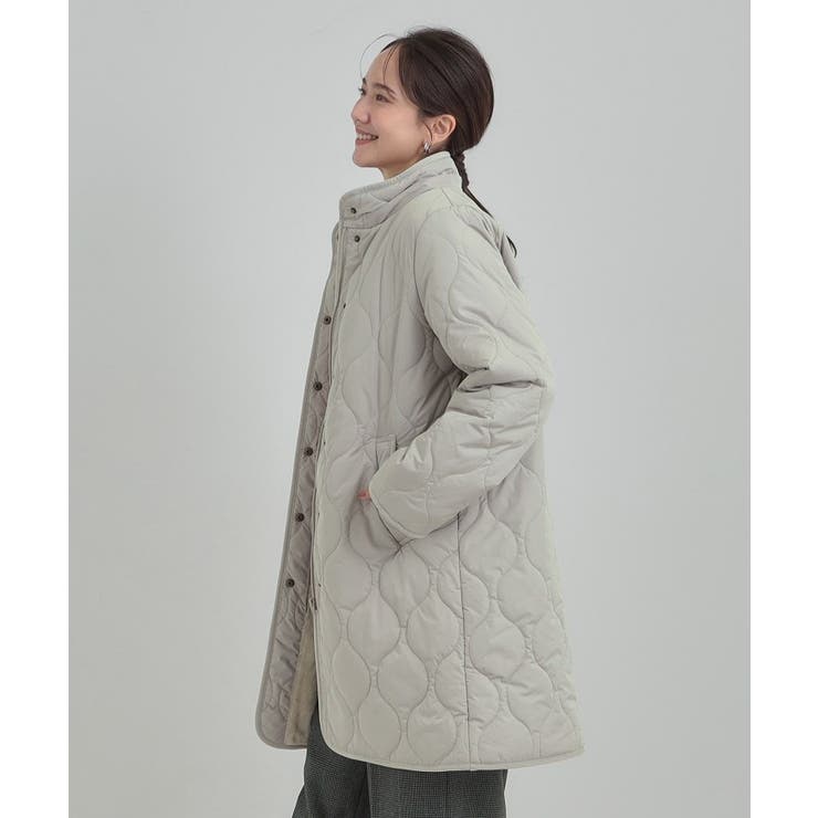 【撥水/フード取り外し可】冬に嬉しいこだわり満載 ひょうたん柄キルトコート | SHOO・LA・RUE | 詳細画像18 