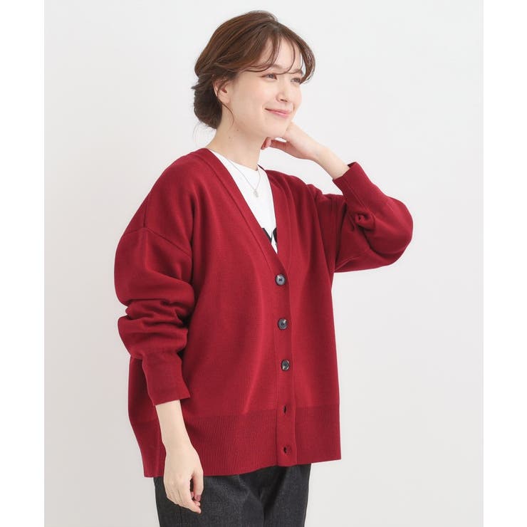 【洗える/毛玉レス】表面がきれいなVネックカーディガン | SHOO・LA・RUE | 詳細画像13 