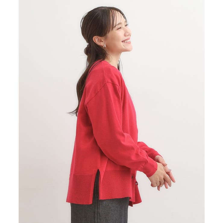 【洗濯機可 S LL】キーネックですっきり見え | SHOO・LA・RUE | 詳細画像9 