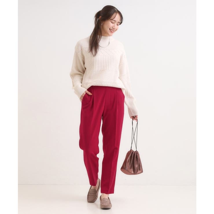 【洗濯機可/S-LL】美脚見え あったかテーパードパンツ | SHOO・LA・RUE | 詳細画像15 