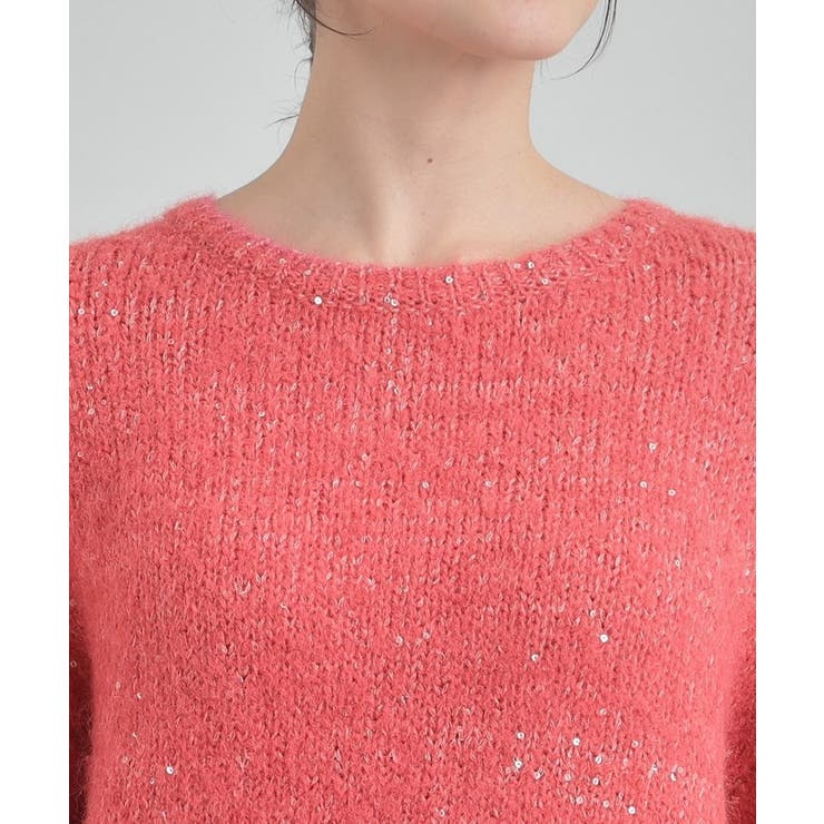 【洗濯機可/S-LL】上品にキラリと華やぐ スパンコールニット | SHOO・LA・RUE | 詳細画像21 