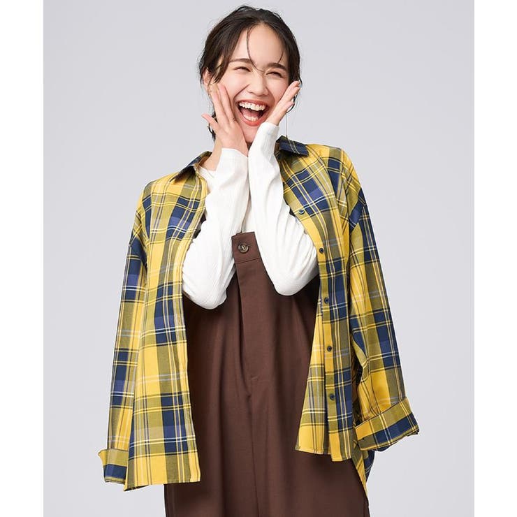 【洗濯機可/S-LL】程よいゆとりと抜け感 大人のチェックシャツ | SHOO・LA・RUE | 詳細画像1 