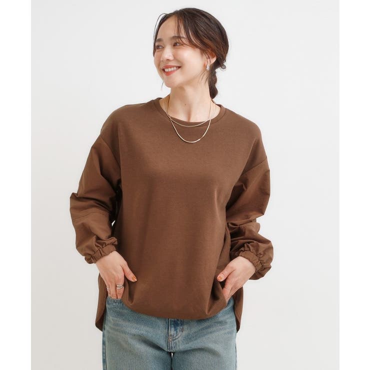 【S-LL】インせず決まる 背中タック入り パフ袖トップス | SHOO・LA・RUE | 詳細画像1 